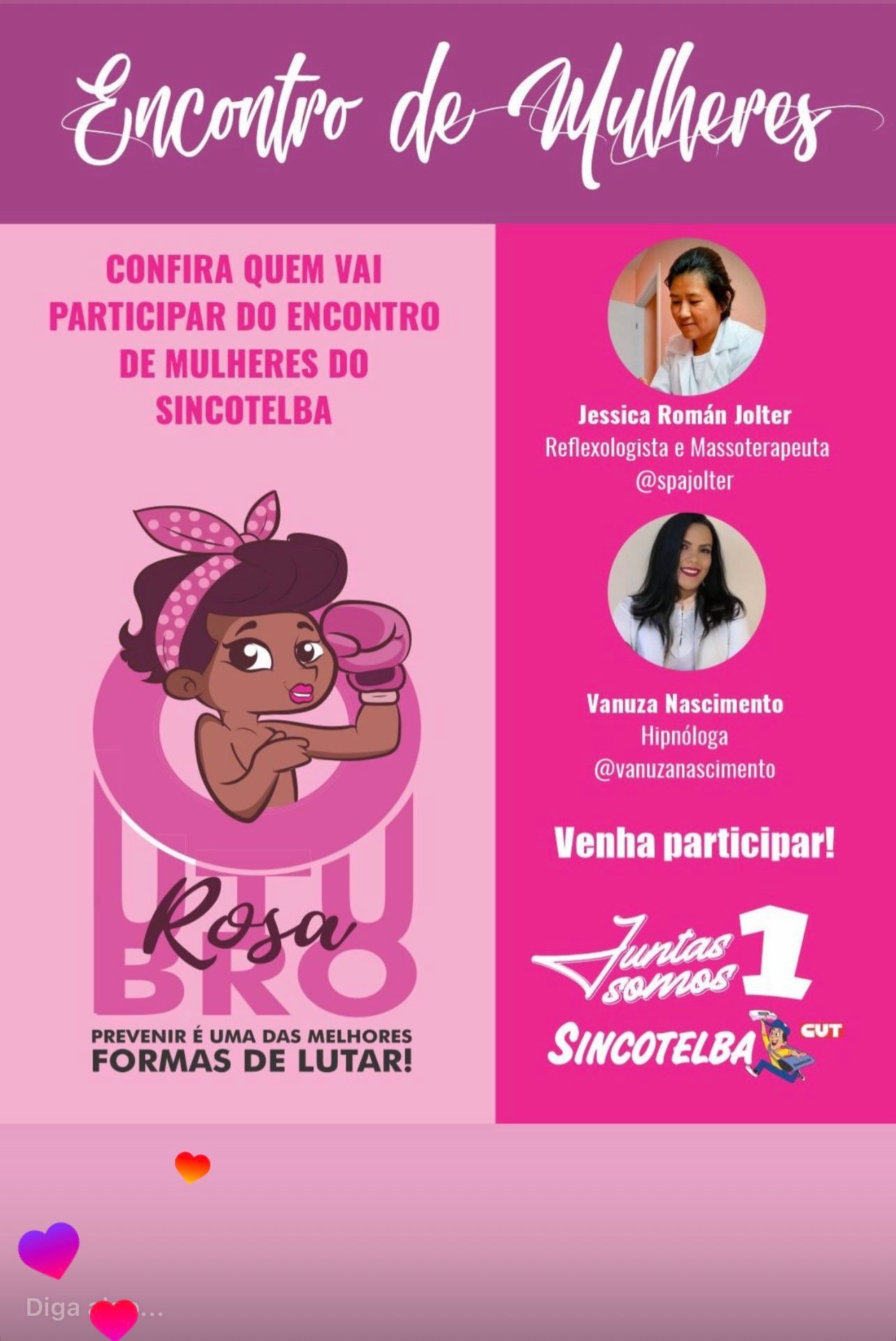 Encontro de Mulheres — Outubro Rosa, Sincotelba