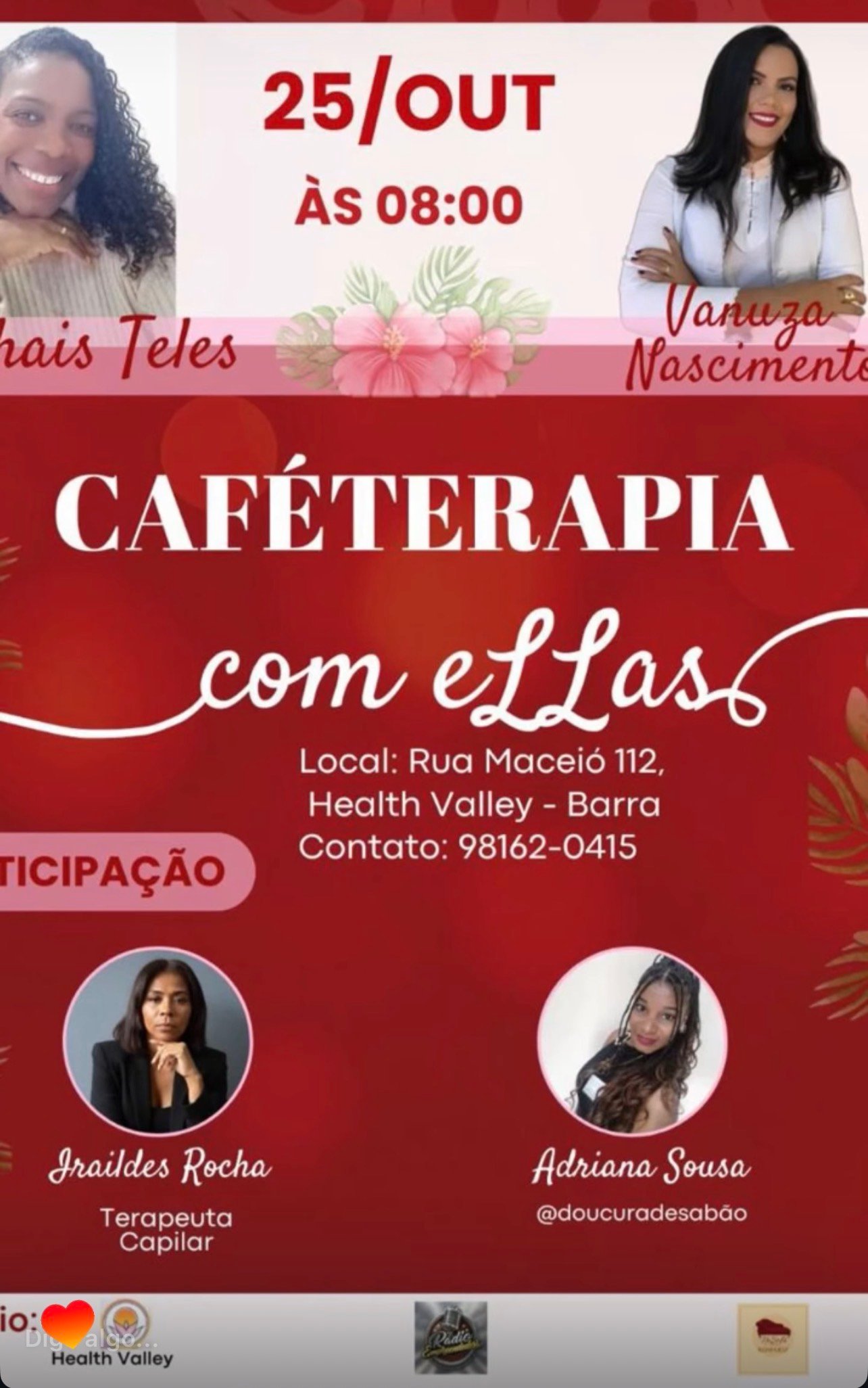 Caféterapia com eLLas — Health Valley Barra